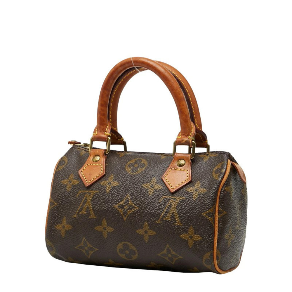 Louis Vuitton Handbag Speedy Monogram Brown Leather Brown